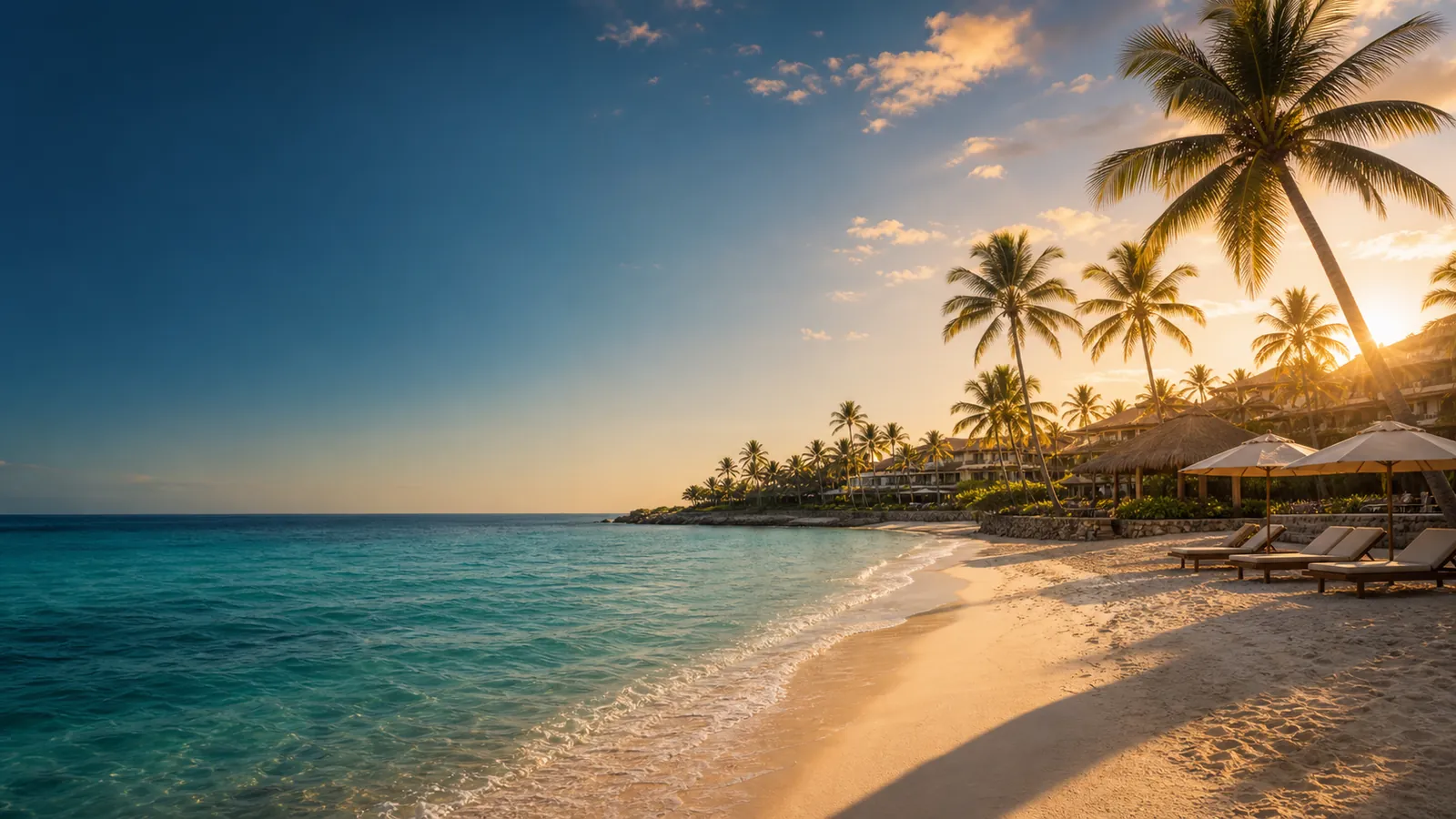 Praia tropical para viagem de férias