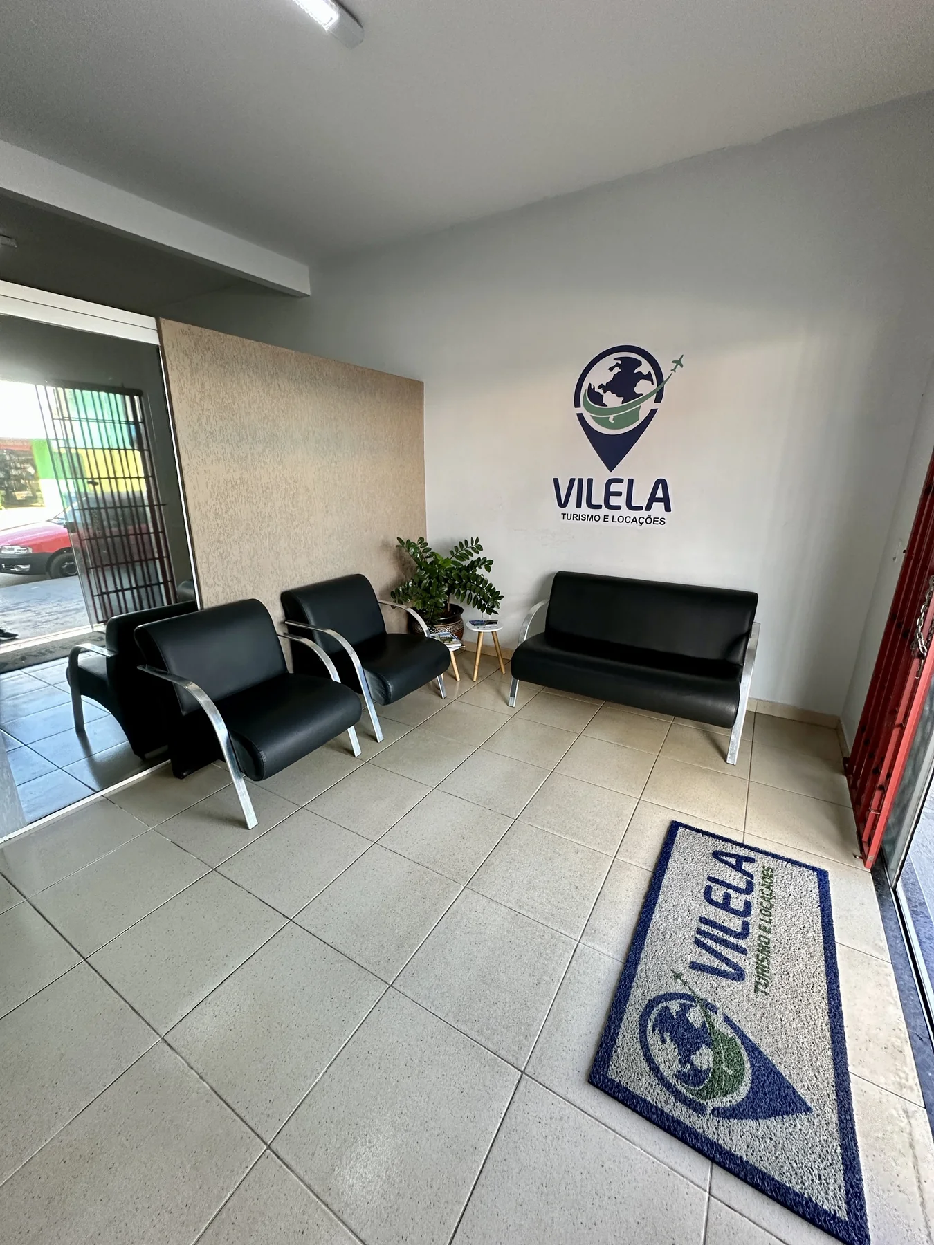 Recepção do escritório da Vilela Turismo