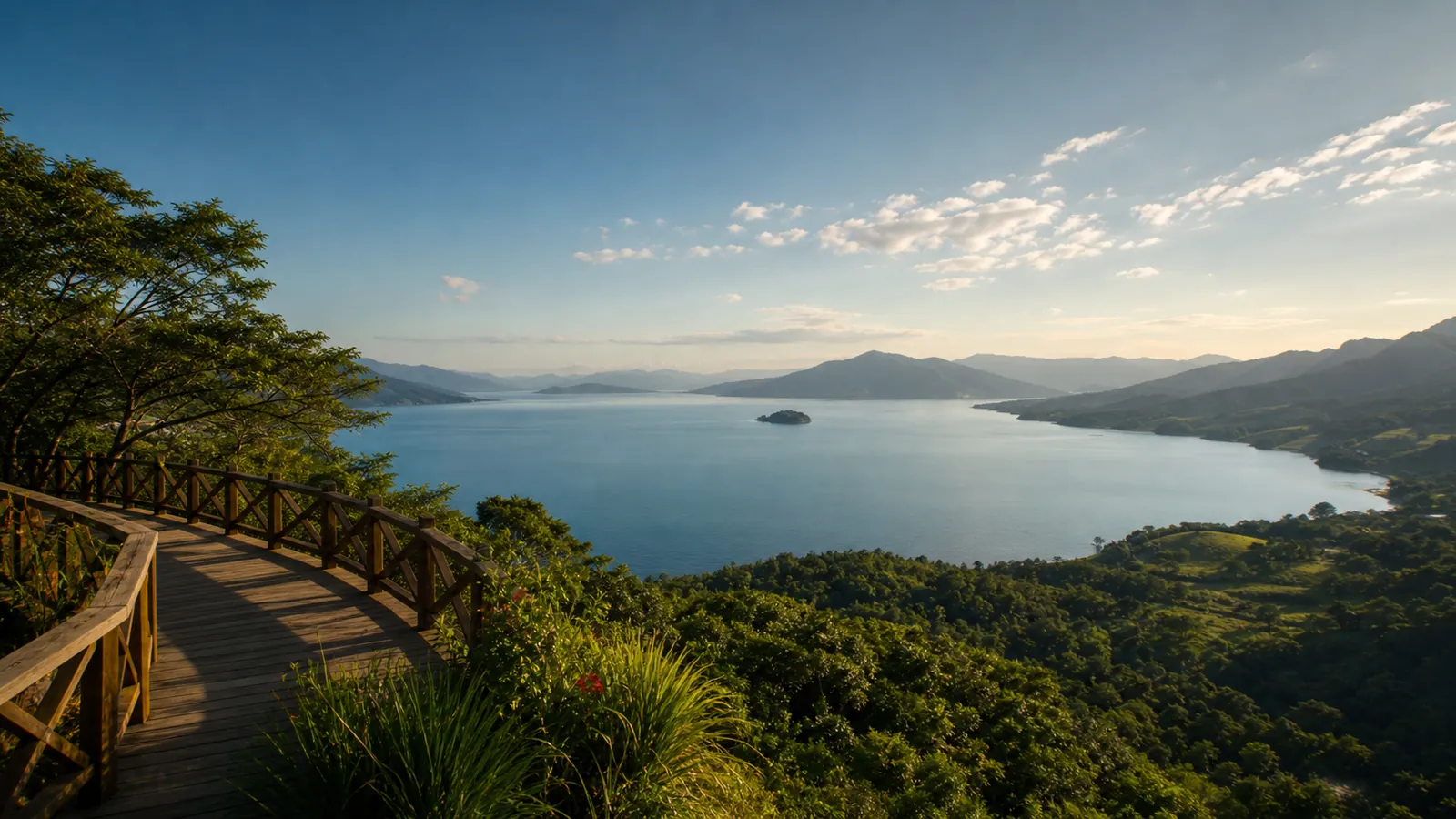 Vista panorâmica de destino turístico